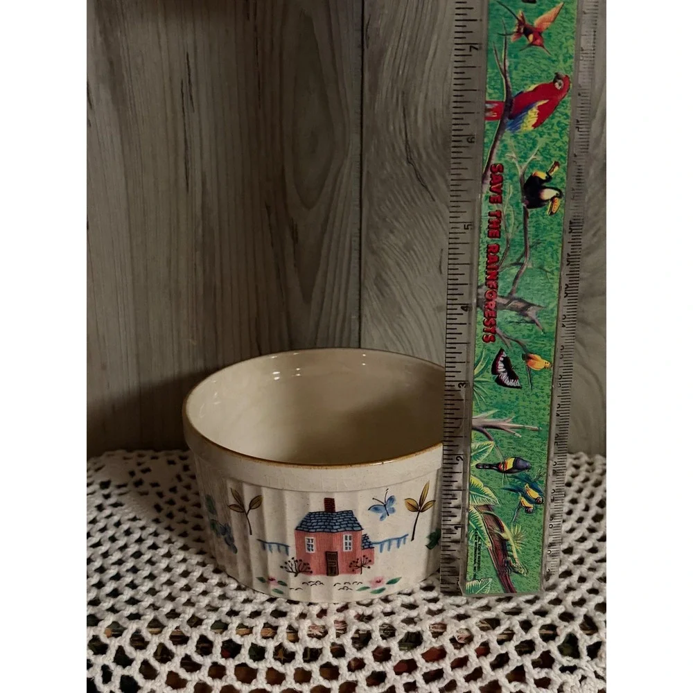 International Heartland Stoneware Ramekin Fluted Dish Japan